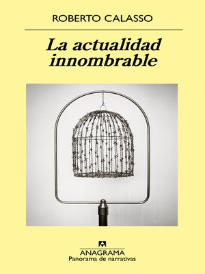 cover image of La actualidad innombrable
